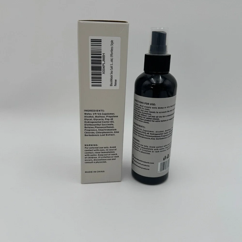 NIB Black Mask Men Sea Salt Texturizing Beach Wave Hair Spray 6.76 Oz